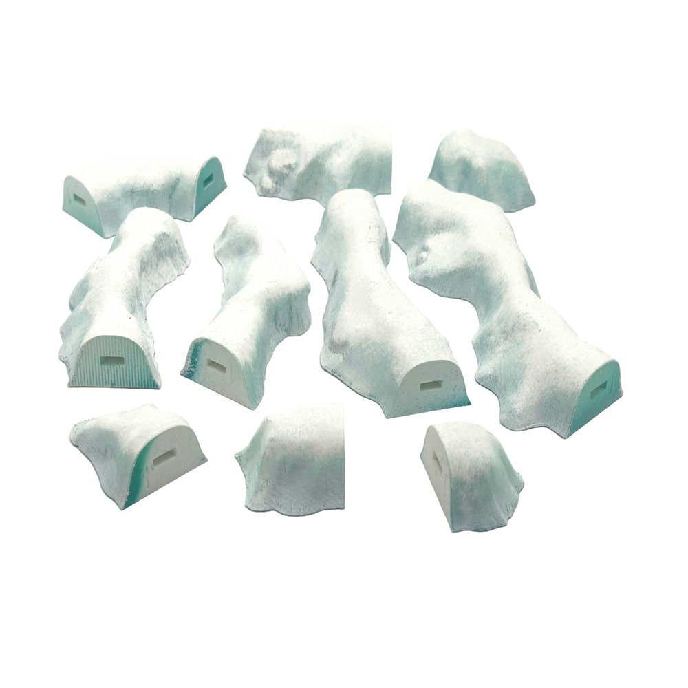 Legion Terrain - Ice Planet Trench Set - Miniature Tabletop Wargaming Terrain (Painted) (Set 2)