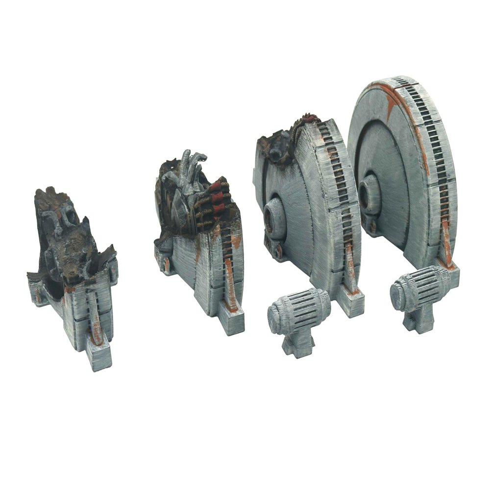 Legion Terrain - Ice Planet Shield Generator Set - Miniature Tabletop Wargaming Terrain (Painted)
