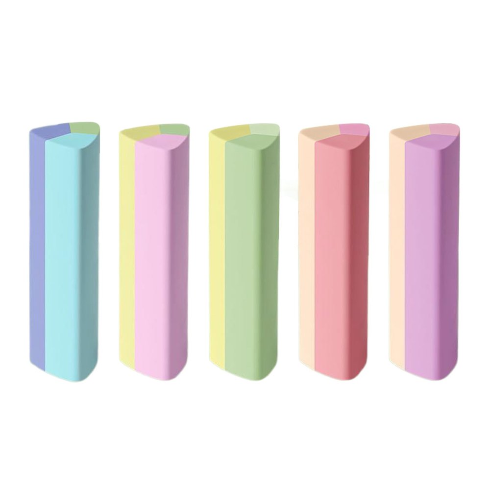 5 Pcs/Set Pencil Erasers Triangles Eraser Back to School Soft Eraser Aesthetic Reward Children