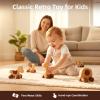 DadCarved Wooden Animal Push Car Set, 4PCS Solid Hardwood Toy Vehicles for Toddlers & Kids 3+ | Natural Wood Animal Cars (Puppy, Elephant, Pony, Giraffe) | No Paint, Hand-Sanded, Gift-Ready view 2