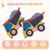 100 Pcs of Construction Party Decoration Tableware Set for 100 Guests, Used for Boys' Birthdays, Baby Parties, Boys' Building Themed Birthday Parties (6.3 x 5.1 inches) view 3