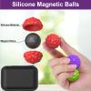 BUSOHA Silicone Fidget Balls - 6 Pack Fidget Toys Stress Balls for Adults Sensory Stone Travel Toys for Calming,Autism and ADHD,Gifts for Teens view 3