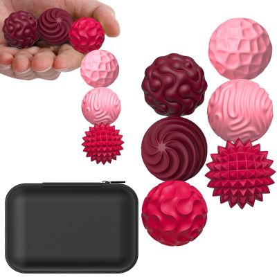 BUSOHA Silicone Fidget Balls - 6 Pack New Fidget Toys Stress Balls for Adults Sensory Stone Travel Toys for Calming,Autism and ADHD,Gifts for Teens