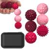BUSOHA Silicone Fidget Balls - 6 Pack New Fidget Toys Stress Balls for Adults Sensory Stone Travel Toys for Calming,Autism and ADHD,Gifts for Teens view 1
