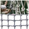 Heavy Duty Climbing Net for Playground, Treehouse & Trailer - 12mm Thick Safety Cargo Netting, 3.3x3.3ft, Durable Outdoor Swing & Climbing Accessories view 1
