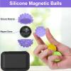 BUSOHA Silicone Fidget Balls - 8 Pack Fidget Toys Stress Balls for Adults Sensory Stone Travel Toys for Calming,Autism and ADHD,Gifts for Adults Teens view 3
