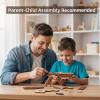 DadCarved 3D Wooden Puzzle Rubber Band Gun Kit with Wooden Targets  DIY Toy Gun Model Building Set for Kids 6+ | Safe Rubberband Shooter STEM Toy view 3