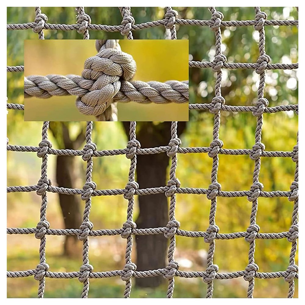 3x3m Playground Climbing Net - Safe Play Netting, Protective Fence Mesh, Truck Cargo Cover, Durable Bridge Rope Ladder Net for Kids Outdoor Adventure