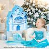 Princess Winter Pinata for Girl Birthday Party Wonderland Themed Christmas Decorations Blue Ice Castle Piatas(Blue) view 2