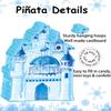 Princess Winter Pinata for Girl Birthday Party Wonderland Themed Christmas Decorations Blue Ice Castle Piatas(Blue) view 4