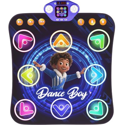 Dance Mat Toys for 3-12 Year Old Kids,Bluetooth Dance Pad with Light-Up 8 Keys,Interactive Dance Game with 4 Modes,Non-Slip & Built-in Music,Christmas Birthday Gift for Boys,Girls