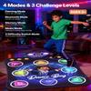Dance Mat Toys for 3-12 Year Old Kids,Bluetooth Dance Pad with Light-Up 8 Keys,Interactive Dance Game with 4 Modes,Non-Slip & Built-in Music,Christmas Birthday Gift for Boys,Girls view 2