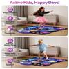 Dance Mat Toys for 3-12 Year Old Kids,Bluetooth Dance Pad with Light-Up 8 Keys,Interactive Dance Game with 4 Modes,Non-Slip & Built-in Music,Christmas Birthday Gift for Boys,Girls view 3