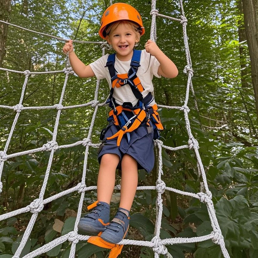 Heavy Duty Climbing Net for Kids & Adults - Durable Outdoor Rope Cargo Webbing Net for Swing Sets, Safety Climbing Protective Net (6.6x6.6ft) - Perfect for Backyard Fun!