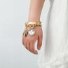 ZYIBPMSJKQCFK Punk Metal 2-Piece Retro Women'S Bracelet Set,golden,19.5cm view 2