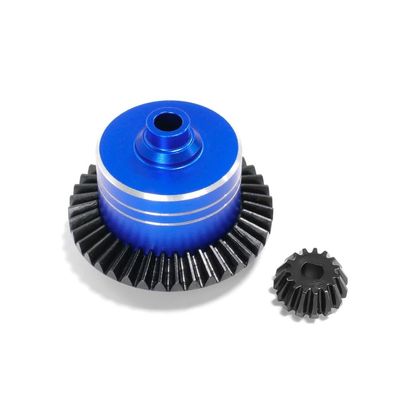 1pcs Metal Differential Case with Steel Main Gear Spur Gear for Tamiya TT02 TT02B XV02 1/10 RC Car Upgrade Parts Accessories(Blue)