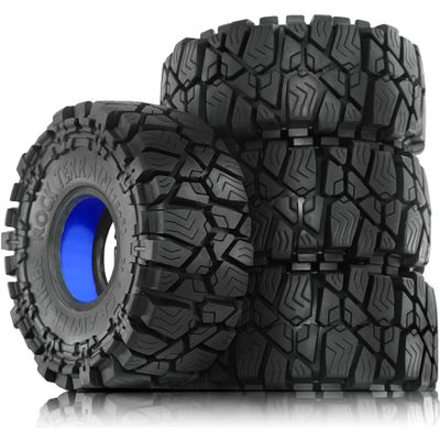 4PCS 1.9" Silicone Inner Crawler Tires Mud Slingers OD 4.72'' for 1/10 RC Crawler Axial SCX10 Traxxas TRX4 Tamiya CC01 D90(Blue)