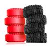 4PCS 1.9" Silicone Inner Crawler Tires Mud Slingers OD 4.72'' for 1/10 RC Crawler Axial SCX10 Traxxas TRX4 Tamiya CC01 D90(Blue) view 4