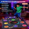 Dance Mat Toys for 3-12 Year Old Kids,Bluetooth Dance Pad with Light-Up 8 Keys,Interactive Dance Game with 4 Modes,Non-Slip & Built-in Music,Christmas Birthday Gift for Girls,Boys,Blue view 2