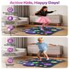 Dance Mat Toys for 3-12 Year Old Kids,Bluetooth Dance Pad with Light-Up 8 Keys,Interactive Dance Game with 4 Modes,Non-Slip & Built-in Music,Christmas Birthday Gift for Girls,Boys,Blue view 3