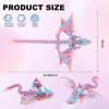 3D Printed Dragon with Wings, Flexible Articulated Dragon Fidget Toy, Winged Crystal Dragon Gift for Kids, Teens, Adults, Easter Basket Stuffers, Party Favors, Stress Relief Desk Decor Gift view 2