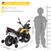 12V Kids Ride on Motorcycle Licensed BMW Motorbike with High/Low Variable Speed, Built-in Music, USB Port, Warning Lights, Spring Suspension & Training Wheels for Toddlers/Kids-Yellow view 3