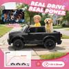 24V 160W Licensed RAM 2500 Ride on Toy for Big Kids, 2 Seater Ride On Car with Remote Controll, Ride on Truck w/4-Wheel Suspension, Truck Bed Storage, Dual-Speed Modes, Soft Start & Stop (Black) view 4
