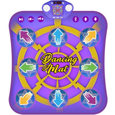 Dance Mats for Girls 4-8, Electronic Dance Mats with LED Light & Wireless Bluetooth, Kids Dance Mat, Girls Dance Mat, Dancing Mat, Music Dance Toy with 3 Game Modes, Develops Hand-Eye Coordination