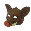 Half Face Wild Boar Mask,Realistic Wild Boar Head Mask,Funny Animal Head Masks for Halloween Christmas Role-Play Party (Brown) view 4