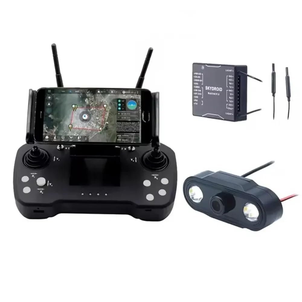 for Skydroid T12 2.4GHz 12CH Control with R12 Receiver/Mini Camera/20km for Digital Map Transmission for Protection Machine(with 3-Body Carmera)