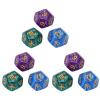 12 Sided Dice Set Durable Strong Plastic Polyhedral Dice for Board Games Teaching Classroom Activities 9 Pieces Blue Purple Green view 1