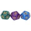 12 Sided Dice Set Durable Strong Plastic Polyhedral Dice for Board Games Teaching Classroom Activities 9 Pieces Blue Purple Green view 3