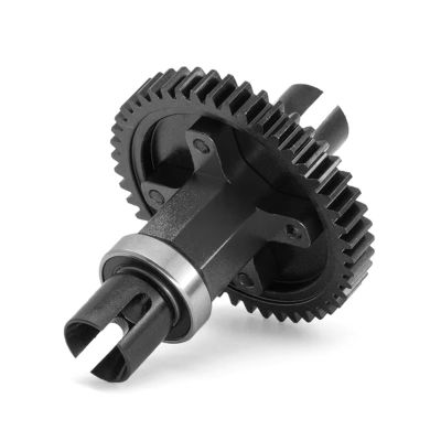Compatible with Traxxas 4WD for SLEDG 1/8 RC Car Accessories 46T Centre Straight Shaft Spur Gear Assembled Center Diff RC Car Accessories(Black)