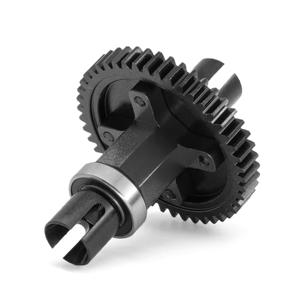 Compatible with Traxxas 4WD for SLEDG 1/8 RC Car Accessories 46T Centre Straight Shaft Spur Gear Assembled Center Diff RC Car Accessories(Black)