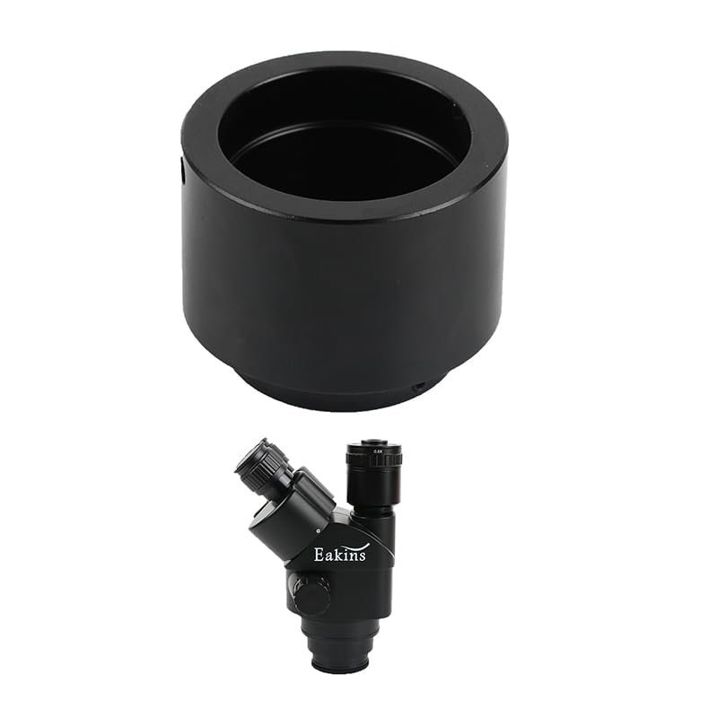 1pc Trinocular Stereo Microscope Attachment Ring Adapter Connecting Seat(Gold)