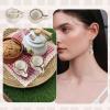 Magibeads 12Pcs Miniature Ceramic Tea Cup for Dollhouse 16x12mm Porcelain Mini Coffee Cup Charms Set for Micro Landscape Garden Tea Party Playhouse Ornaments DIY House Scene view 4
