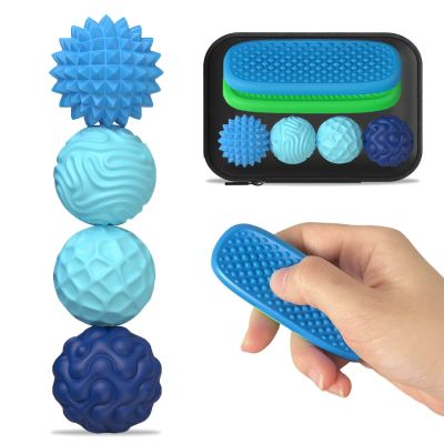 Fidget Toys Adults Silicone Magnetic Balls & Sensory Stones, 6 PCS Stress Relief Sensory Toys for Autism ADHD Anxiety, Office Desk Toys, Stocking Stuffers for Adults Teens