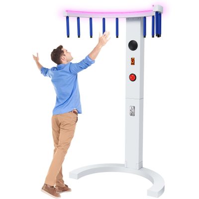 JJMNKMN Hand Eye Coordination Training Catching Stick Game Reflex Sticks, Catching Stick Arcade Game for Party, Business and Family Game Night (White)