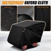 6 Passenger Seater Stroller Cover, Heavy Duty 600D Waterproof Outdoor Buggy Tarp Cover with Drawstrings Storage Bag, Waterproof & Dustproof, 77"x36"x22" view 3