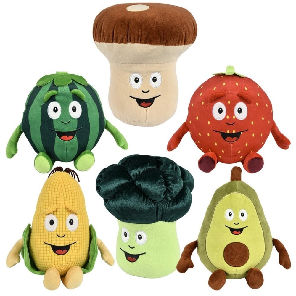 12 Inch Fruits and Vegetables Plush  1 Count
