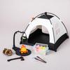 1:12 Miniature Doll Camping kit Includes Mini Fire Pit with Firewood and Tent, Diorama Prop, Model Collector's Kit Miniature Scene Layout Photography Props(Black) view 1