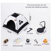 1:12 Miniature Doll Camping kit Includes Mini Fire Pit with Firewood and Tent, Diorama Prop, Model Collector's Kit Miniature Scene Layout Photography Props(Black) view 2