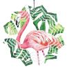 3D Metal Wind Spinner for Outdoor Garden Decor, 8 inch Kinetic Hanging Ornament with Hook, Flamingo Design, Durable Stainless Steel Yard Art for Patio, Lawn, Porch, Balcony view 1