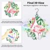 3D Metal Wind Spinner for Outdoor Garden Decor, 8 inch Kinetic Hanging Ornament with Hook, Flamingo Design, Durable Stainless Steel Yard Art for Patio, Lawn, Porch, Balcony view 3