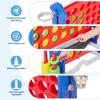 Giant 4 in a Row Game,Adjustable Height Board Jumbo 4-in-a-Row Game with Quick-Release Slider,Mini Basketball,Golf & Ring Toss Set for Family Party, Outdoor & Indoor view 3
