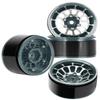 BRCatWPark RC 1.55 Beadlock Wheels Rims for 1/10 Tamiya AX90069 D90 TF2 CC01 CC02 RC Crawler Car,4Pcs Aluminum Alloy Rims,Titanium view 1