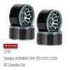 BRCatWPark RC 1.55 Beadlock Wheels Rims for 1/10 Tamiya AX90069 D90 TF2 CC01 CC02 RC Crawler Car,4Pcs Aluminum Alloy Rims,Titanium view 2