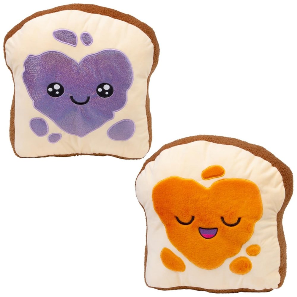 16 Inch Peanut Butter and Jelly Plush Pillow 1 Count