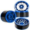 BRCatWPark RC 1.55 Beadlock Wheels Rims for 1/10 Tamiya AX90069 D90 TF2 CC01 CC02 RC Crawler Car,4Pcs Aluminum Alloy Rims,Navy Blue view 1