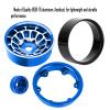 BRCatWPark RC 1.55 Beadlock Wheels Rims for 1/10 Tamiya AX90069 D90 TF2 CC01 CC02 RC Crawler Car,4Pcs Aluminum Alloy Rims,Navy Blue view 4